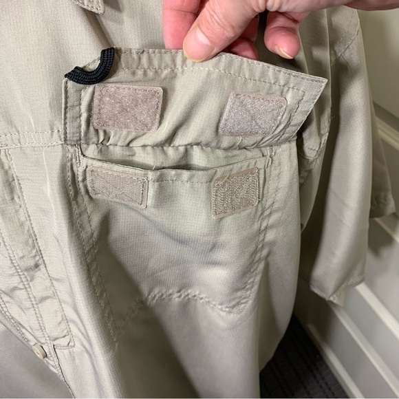 Wrangler Vintage Shirt Sz 2XL Beige Fishing Casual Button Down Short Sleeve Top - Picture 11 of 13